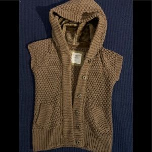Zara knit hoodie vest